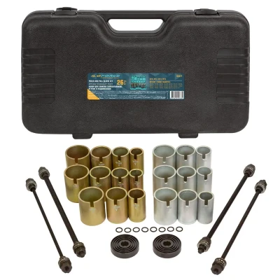 Набор инструментов для снятия и установки втулок, подшипников и сайлентблоков универсальный, 26пр. (М10, М12, М14, М16) в кейсе