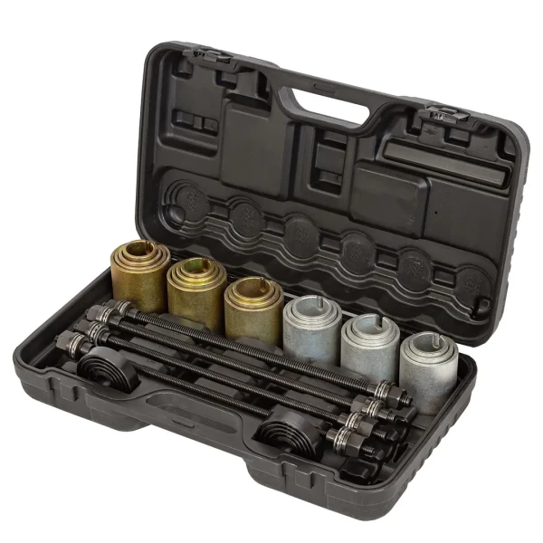 Набор инструментов для снятия и установки втулок, подшипников и сайлентблоков универсальный, 26пр. (М10, М12, М14, М16) в кейсе