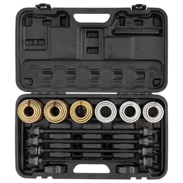 Набор инструментов для снятия и установки втулок, подшипников и сайлентблоков универсальный, 26пр. (М10, М12, М14, М16) в кейсе