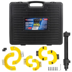 Стяжка пружин с 3-мя парами захватов и пластиковыми накладками, 7пр.(раб. диапазон:80-317мммм, диаметры захватов: 80/110/165 мм),в кейсе