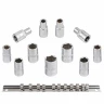 Набор головок 11пр. 1/4''6 гр.(4,5,5.5,6-13мм) на планке