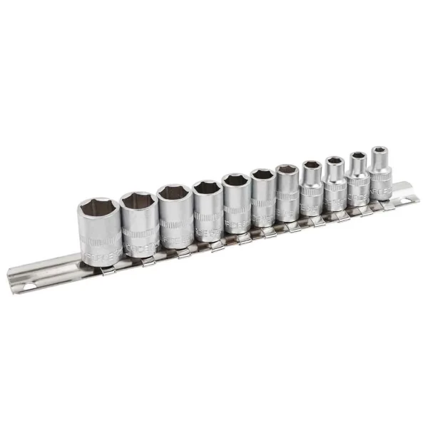 Набор головок 11пр. 1/4''6 гр.(4,5,5.5,6-13мм) на планке