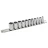 Набор головок 11пр. 1/4''6 гр.(4,5,5.5,6-13мм) на планке