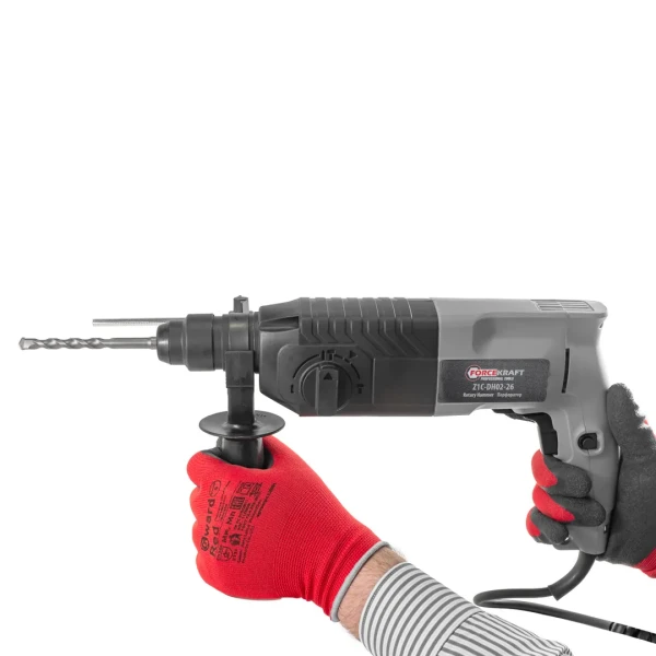 Перфоратор электрический (сверла 6, 8, 10х140мм, зубило плоское20х220мм, пика, уголь-е щетки,220V,50/60Гц,800W,0-1300 об/мин,2.8Дж, max Ø сверл. -24мм