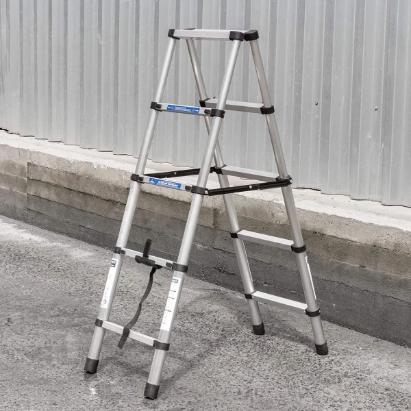 Стремянка телескопическая алюм. бытовая 1.4м (5+5 ступ.)