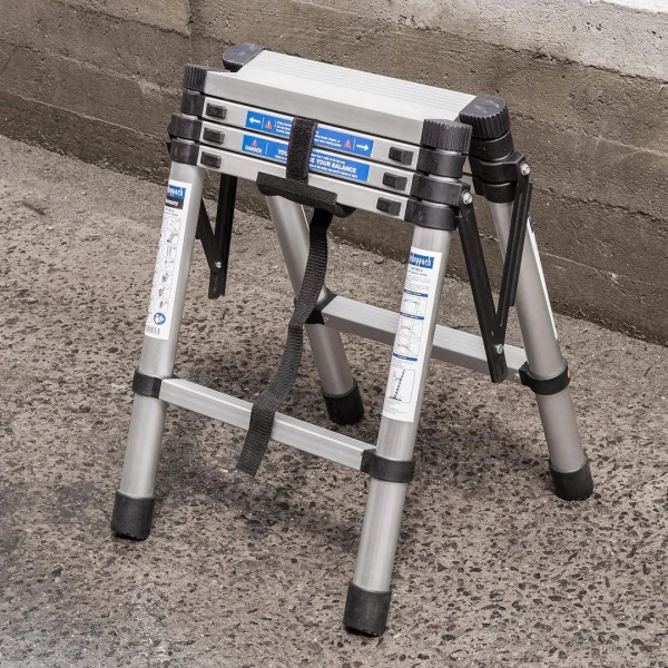 Стремянка телескопическая алюм. бытовая 1.4м (5+5 ступ.)