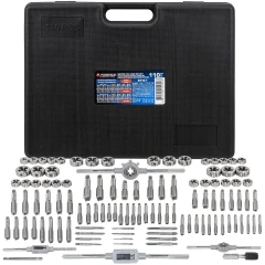 Набор метчик.и плашек110пр(2х0.4,3х0.5,4х0.7,5х0.8,6х0.75-1,8х0.75-1,25,9х0.75-1.25,10х0.75-1.5,11х0.75/1/1.25/1.5, 12х0.75-1.75,14х1-2,16х1-2,18х1.5)