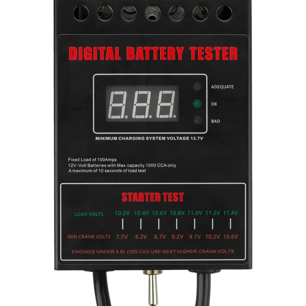 Тестер аккумуляторных батарей цифровой (12V, 100А)