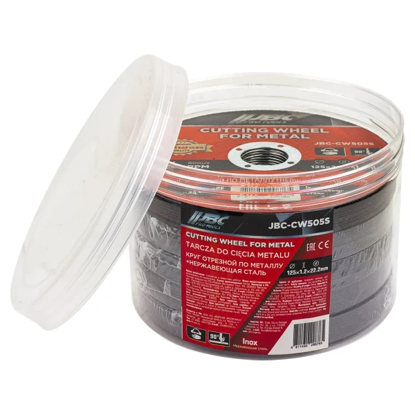 Круг отрезной по металлу и нержавеющей стали 125x1.2x22.2мм (к-т 50 шт)