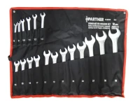 Набор ключей комбинированных, 18пр.(8-19, 21, 22, 24, 27, 30, 32мм), на полотне