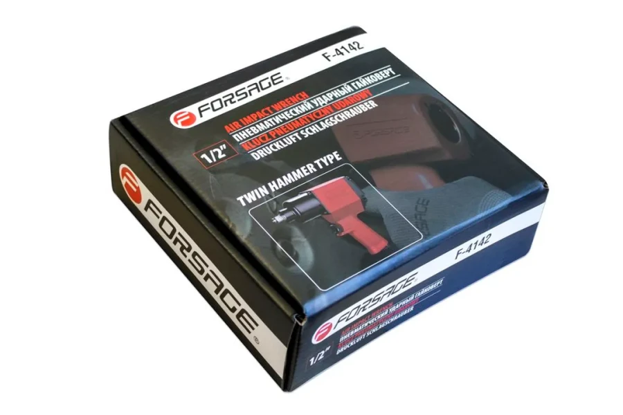Пневмогайковерт ударный ''Twin Hammer''с реверсом и регулировкой усилия 1/2''(960Hм, 8500 об/мин,6.3bar,256 л/мин)