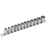Набор головок 12пр. 1/2''6гр.(10-19,22,24мм), на планке
