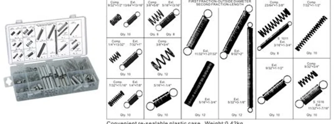 Пружины на сжатие и растяжение, 200пр.
