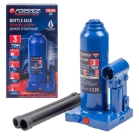 Домкрат гидравлический бутылочный, 3т (с предохранительным клапаном, минимальная высота: 180 мм, ход штока: 105 мм, ход винта: 60 мм, максимальная выс