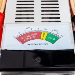 Тестер аккумуляторных батарей аналоговый 12V, 125A, 200Ah