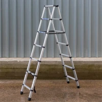 Стремянка телескопическая алюм. бытовая 2м (7+7 ступ.)