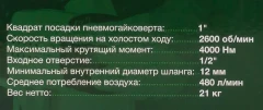 Гайковерт пневматический ударный 1''с длинным валом (4000Нм)