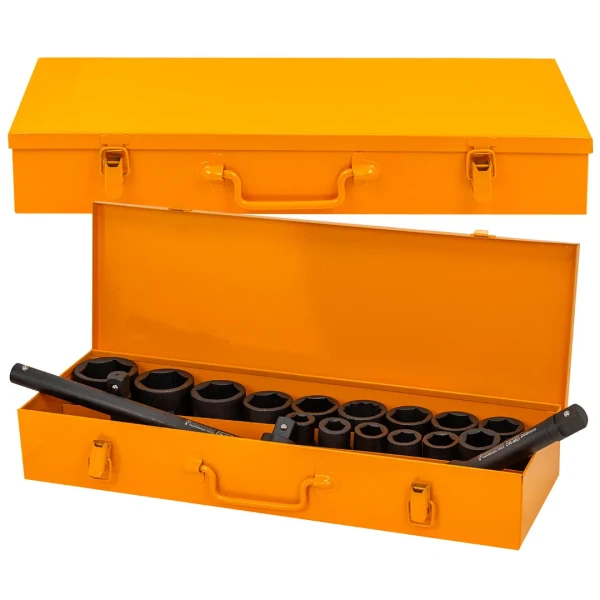 Набор инструментов ударных 21пр, 3/4''(6гр.)(17,19,21,22,24,27,30,32,34,35,36,36-12гр.,38,41,46,50мм), в метал.кейсе