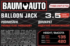 Домкрат подкатной пневматический 3,5т