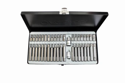 Набор бит с битодержателями, 42пр. (10мм)(75/30мм: T20-T60, H4-H12, M5-M12), в металлическом кейсе