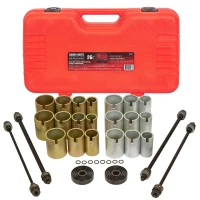 Набор инструментов для снятия и установки втулок, подшипников и сайлентблоков универсальный, 26пр. (М10, М12, М14, М16) в кейсе