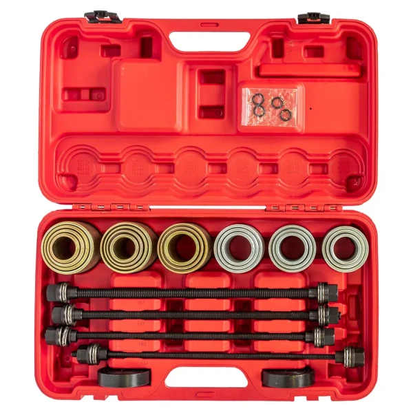 Набор инструментов для снятия и установки втулок, подшипников и сайлентблоков универсальный, 26пр. (М10, М12, М14, М16) в кейсе