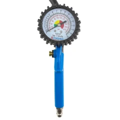 Пистолет для подкачки шин с аналоговым манометром и шлангом 1м (0-16bar),в блистере