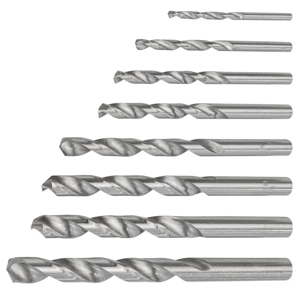 Набор сверл по металлу HSS 8пр.(3,4,5,6,7,8,9,10мм), в пластиковом футляре