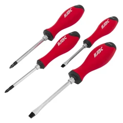 Набор отверток силовых магнитных 4пр (SL5.5x75мм, SL6.5x100мм, РН1х75мм, РН2х100мм), в блистере