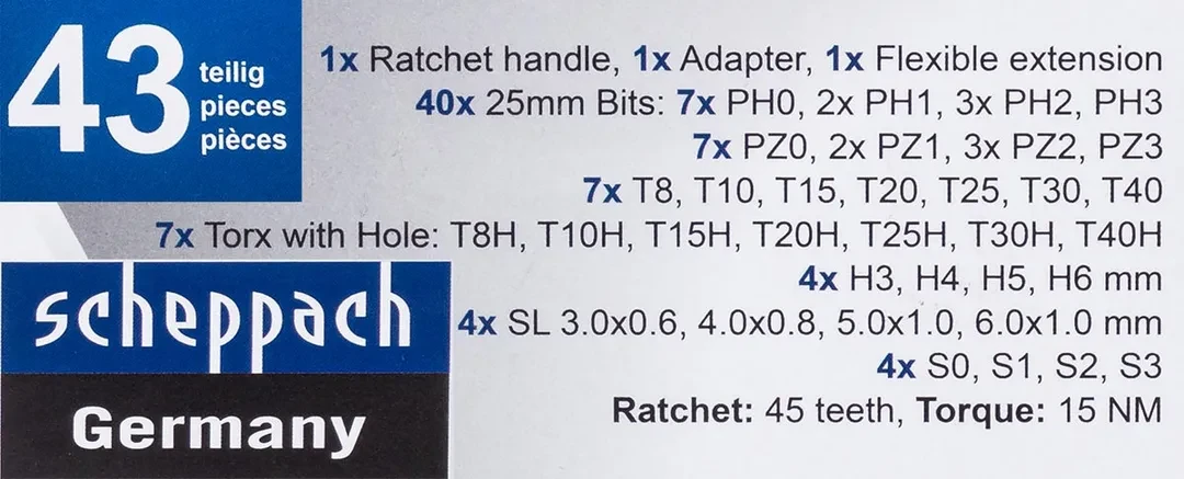 Биты, набор 43пр.