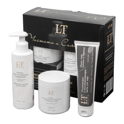 Набор косметики ''Чистота и сияние''(ПЭДЫ,пенка,маска для лица)