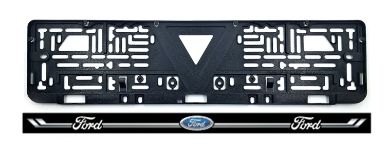 Рамка номера с черной планкой FORD