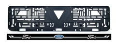 Рамка номера с черной планкой FORD