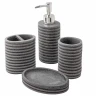 Набор для ванной комнаты 4пр. (мыльница, дозатор для мыла, подставка для зубных щеток, подставка для косметических аксессуаров)
