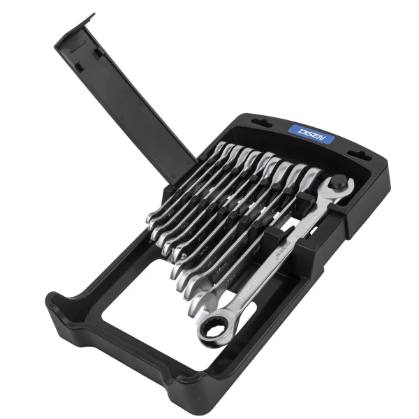 Набор ключей трещоточных 11пр.(8,9,10,11,12,13,14,15,16,17,19мм),в пластиковом держателе