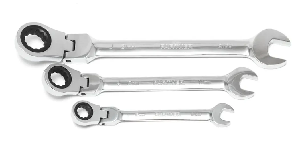 Ключ комбинированный трещоточный с шарниром 21мм