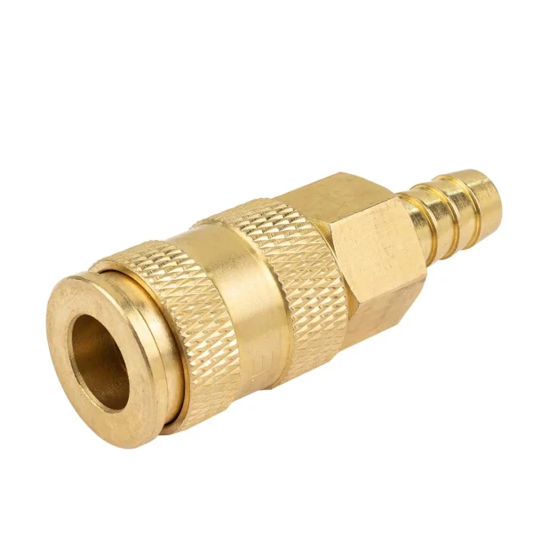 Быстроразъем пневматический с клапаном ''елочка''10мм (в пластиковом держателе)