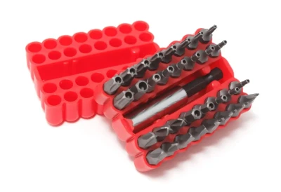 Набор бит секретных с магнитным битодержателем 33 пр. 1/4'',в блистере