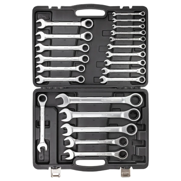 Набор ключей комбинированных трещоточных 22пр.