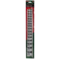 Набор головок 16пр. 1/2''6гр.(10-19,21,22,24,27,30,32мм), на планке