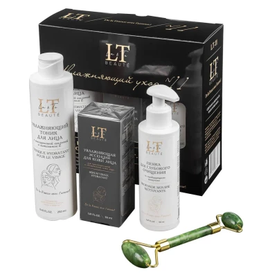 Набор косметики ''Увлажняющий уход''(тоник,эссенция,пенка,массажный ролик)