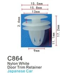 Клипса для крепления внутренней обшивки а/м универсальная пластиковая (100шт/уп.)