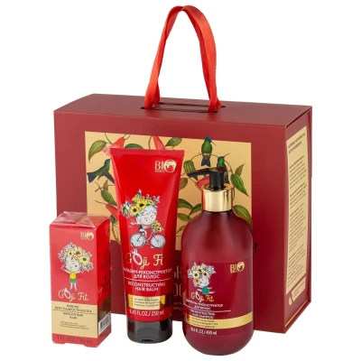 Набор косметики по уходу за волосами с экстрактом ягод годжи ''Идеальная гладкость ''