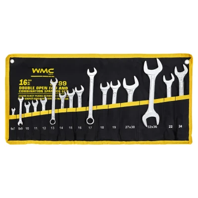 Набор ключей комбинированных и рожковых,16пр.(6х7,8х9,10,11,12,13,14,15,16,17,18,19,22,24,27х30,32х36мм)