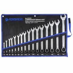 Набор ключей комбинированных дюймовых 16пр.(1/4,5/16,3/8,7/16,1/2,9/16,5/8,11/16,3/4,13/16,7/8,15/16,1,1-1/16,1-1/8,1-1/4'') на полотне