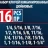 Набор ключей комбинированных дюймовых 16пр.(1/4,5/16,3/8,7/16,1/2,9/16,5/8,11/16,3/4,13/16,7/8,15/16,1,1-1/16,1-1/8,1-1/4'') на полотне