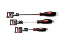 Отвертка шлицевая силовая магнитная ''Profi''S2 SL5.5х75мм, на пластиковом держателе