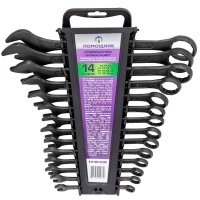 Набор ключей комбинированных 14пр. (10, 12-19, 22, 24, 27, 30, 32мм),в пластиковом держателе