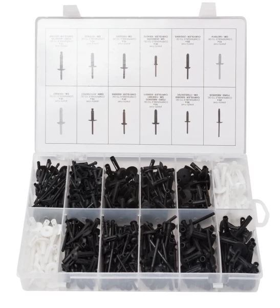 Набор пластиковых крепежей универсальных 235 пр., пластиковом органайзере