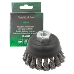 Кордщетка чашеобразная стальная витая для УШМ 60мм, в блистере